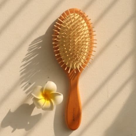 brush and a flower