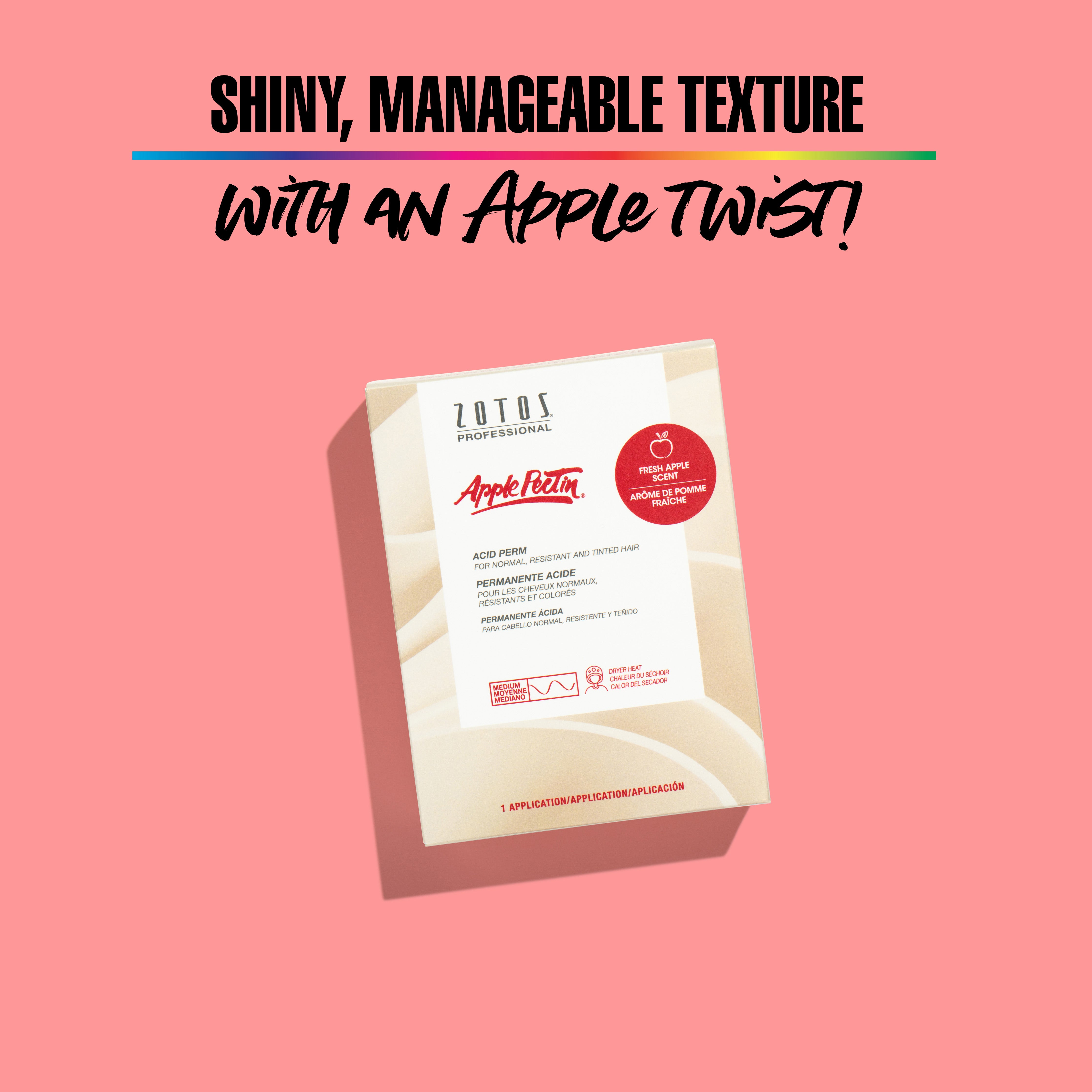 Shiny, manageable texture with an apple twist!