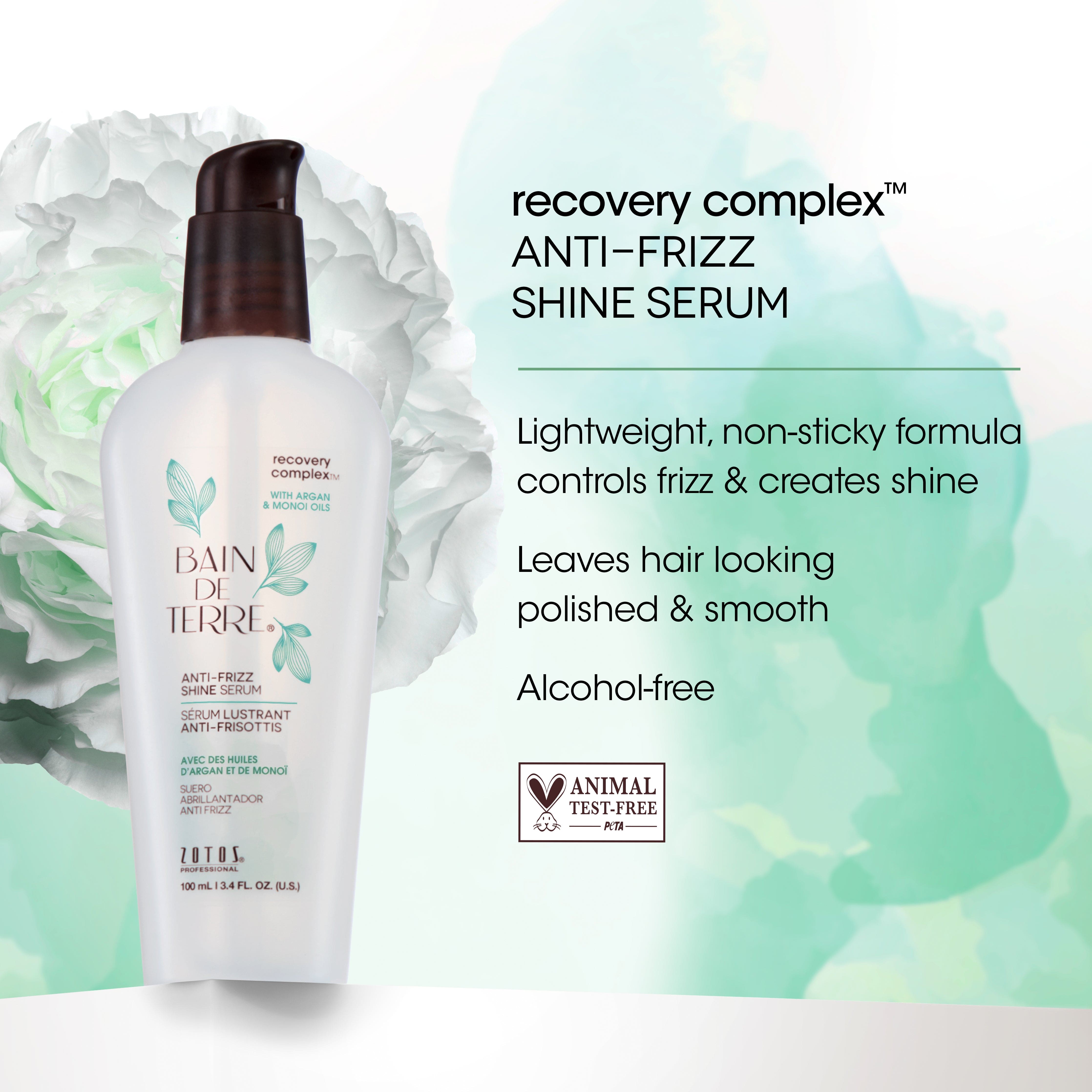 Bain de Terre® Recovery Complex Anti-Frizz Silky Shine Serum Benefits