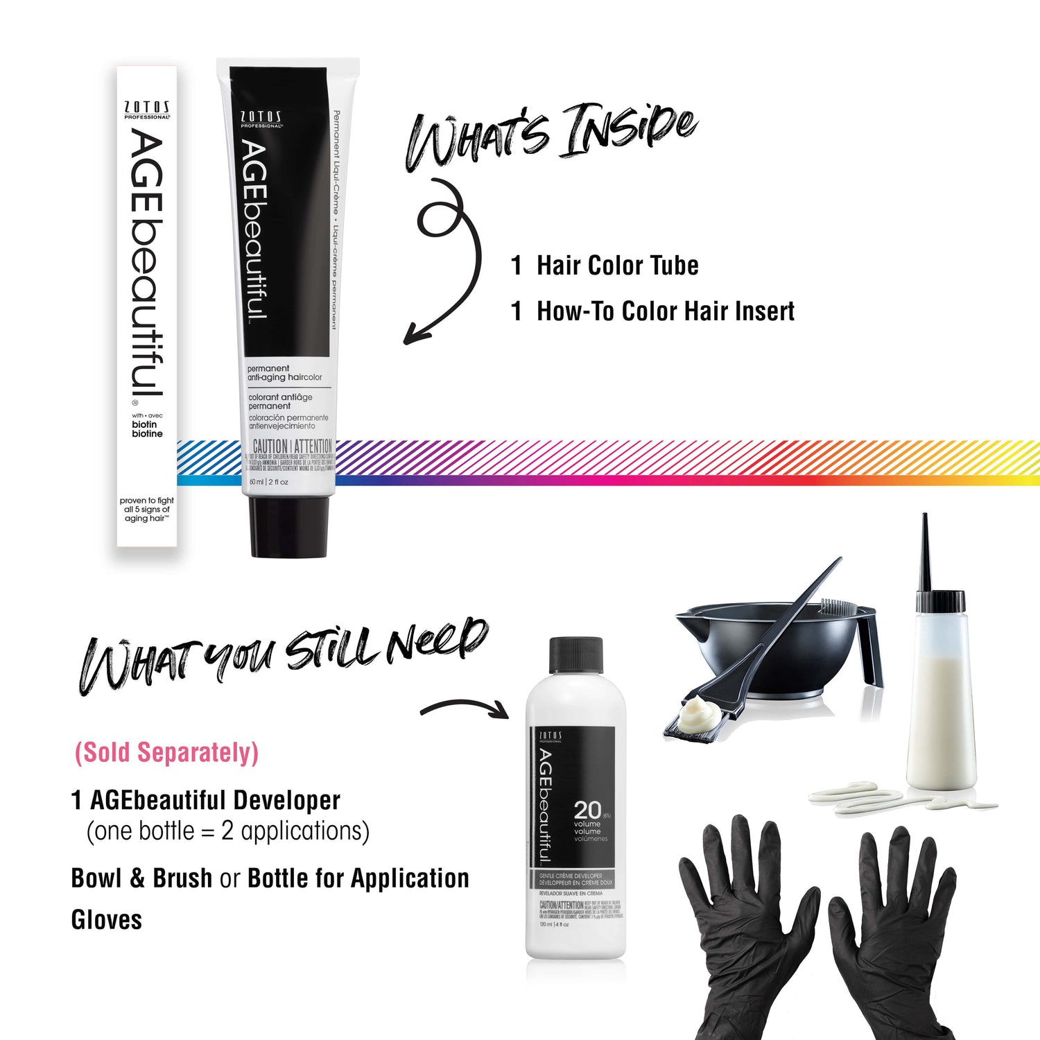 AGEbeautiful® Anti-Aging 100% Gray Coverage Liqui-Crème - Black Shades