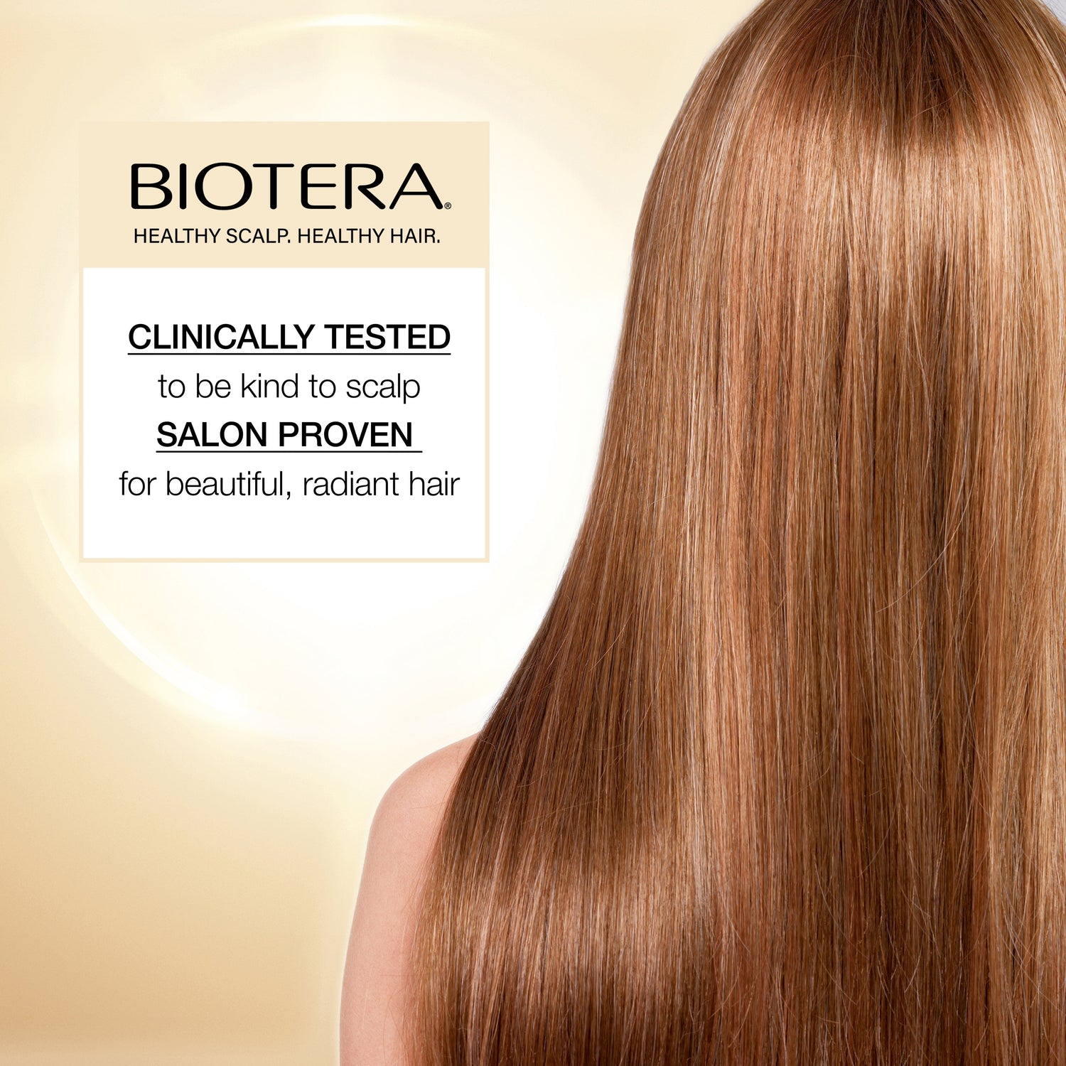 Biotera flexible hold finishing spritz hairspray is clinically tested and salon proven.
