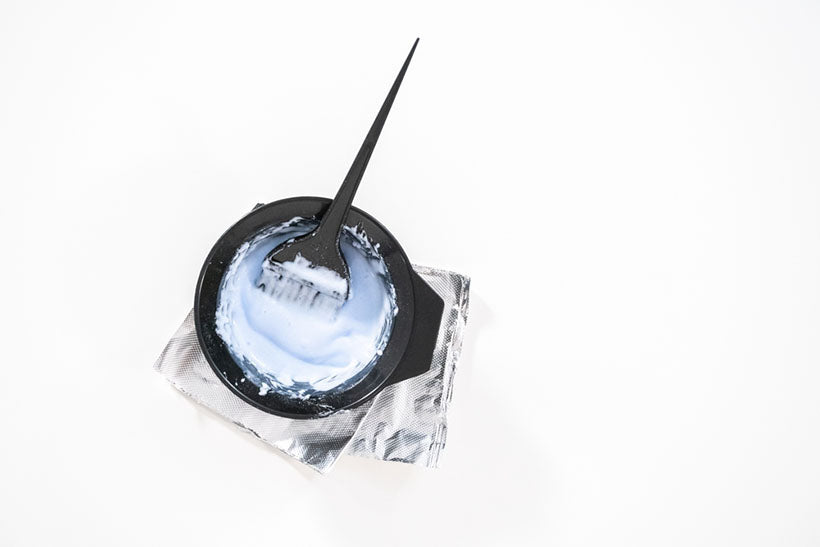 hair dye mixed in bowl