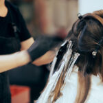 getting highlights hair salon