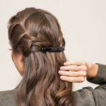 long hair with clips