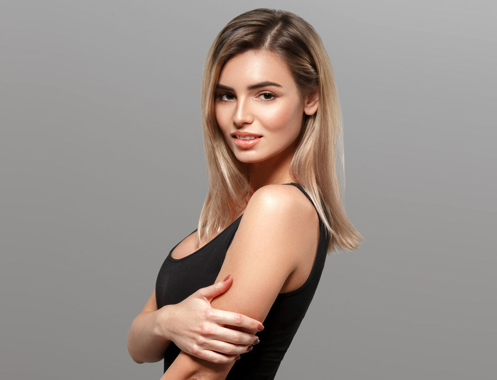 portrait straight hair