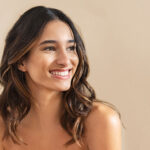 portrait woman curly hair