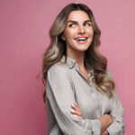 portrait woman with long curls