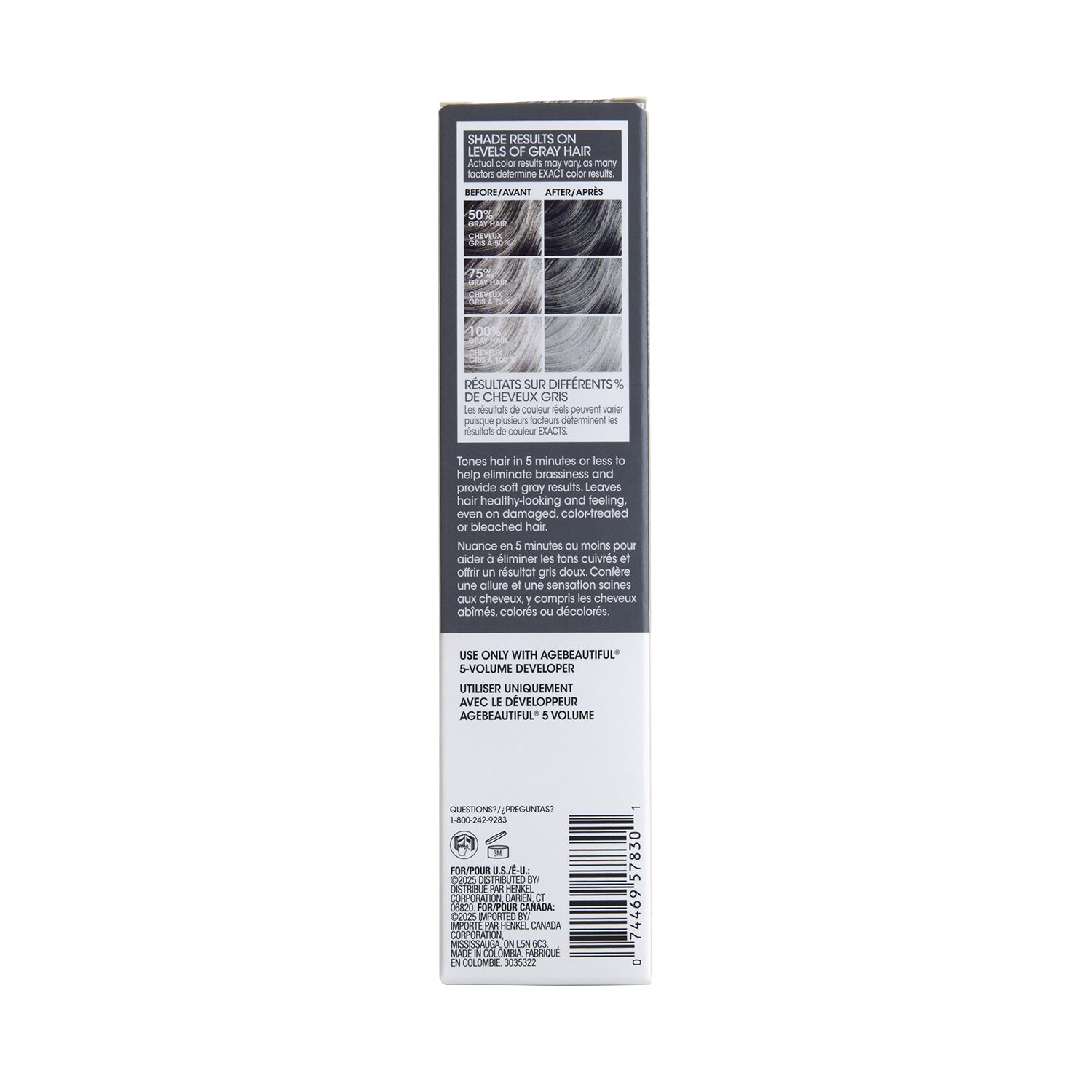 AGEbeautiful Pure Silver Toner Back of Pack