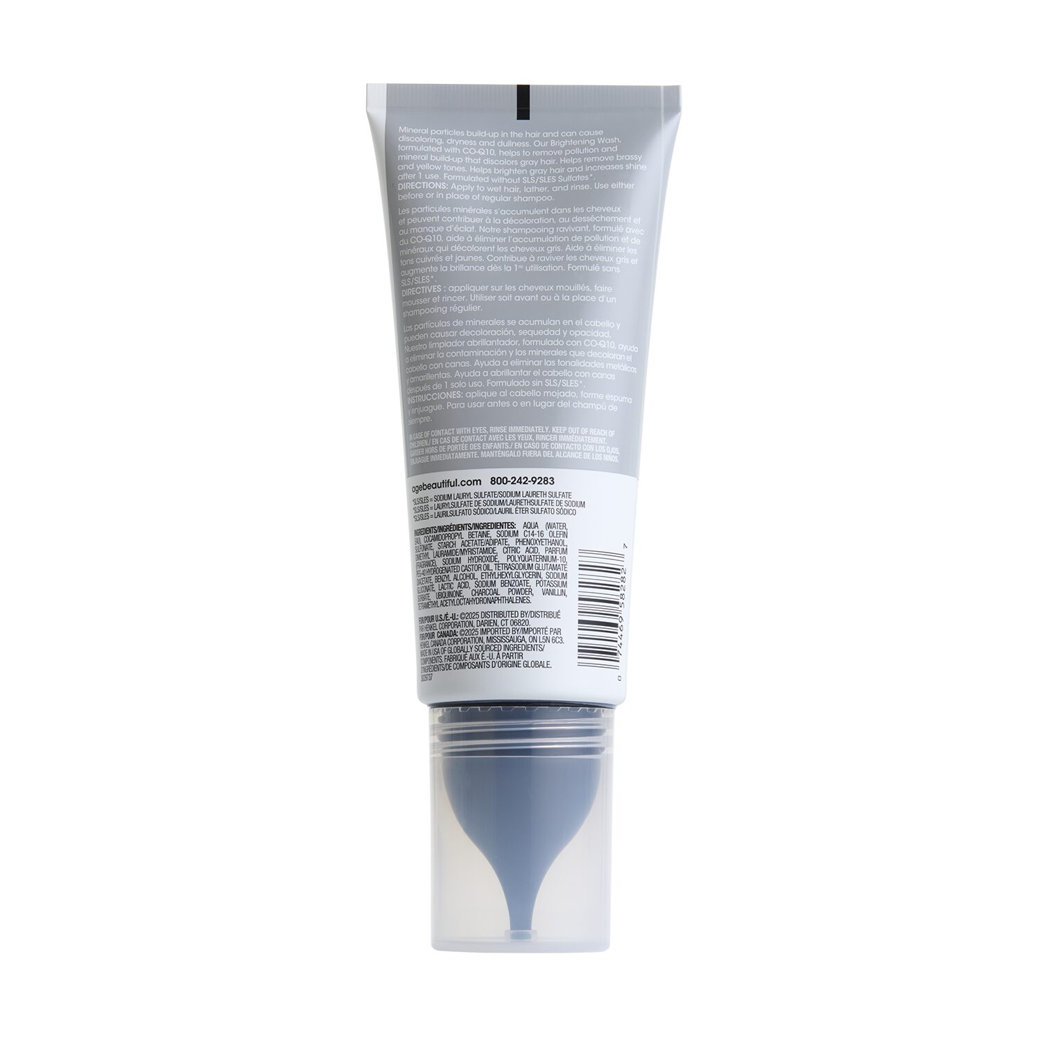 AGEbeautiful Silver Brightening Wash Back of Pack